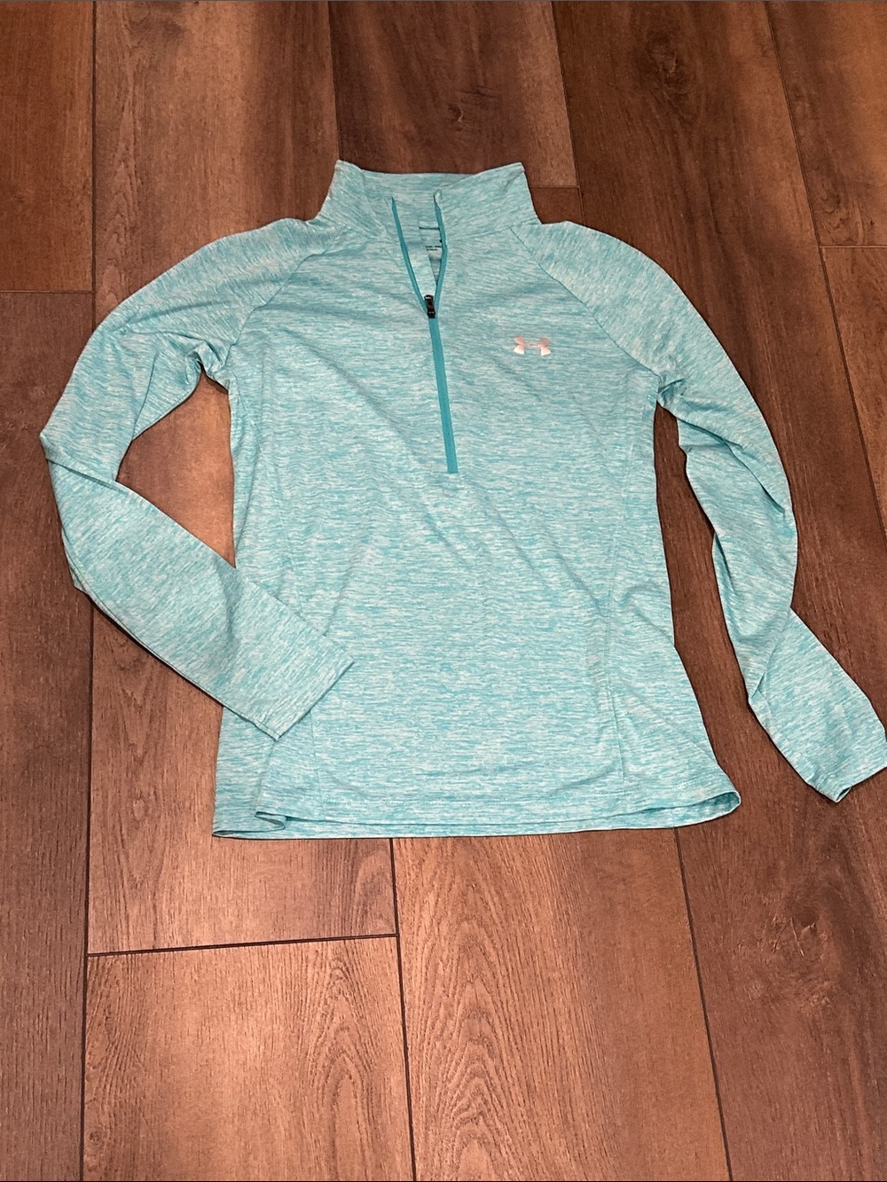 Light Blue Heather Quarter-Zip Performance Top - Women